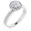 14K White .50 CTW Floral Inspired Engagement Ring Ref 5395356